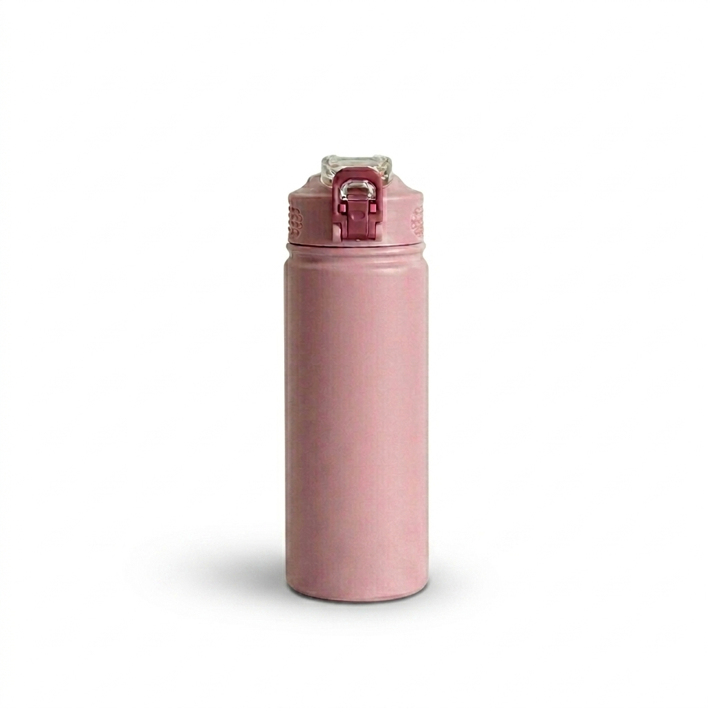 Botella termo de acero inoxidable con pajita (600 ml / 750 ml )