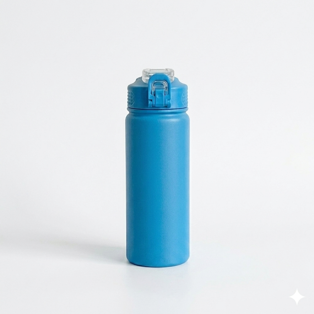 Botella termo de acero inoxidable con pajita (600 ml / 750 ml )