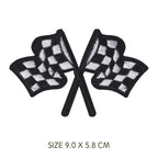 Parche Bordado Casco de Carreras y Locomotora