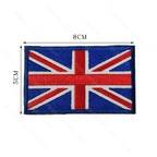 Parche de bandera del Reino Unido con velcro, 3D, personalizable y resistente, ideal para estilo militar.