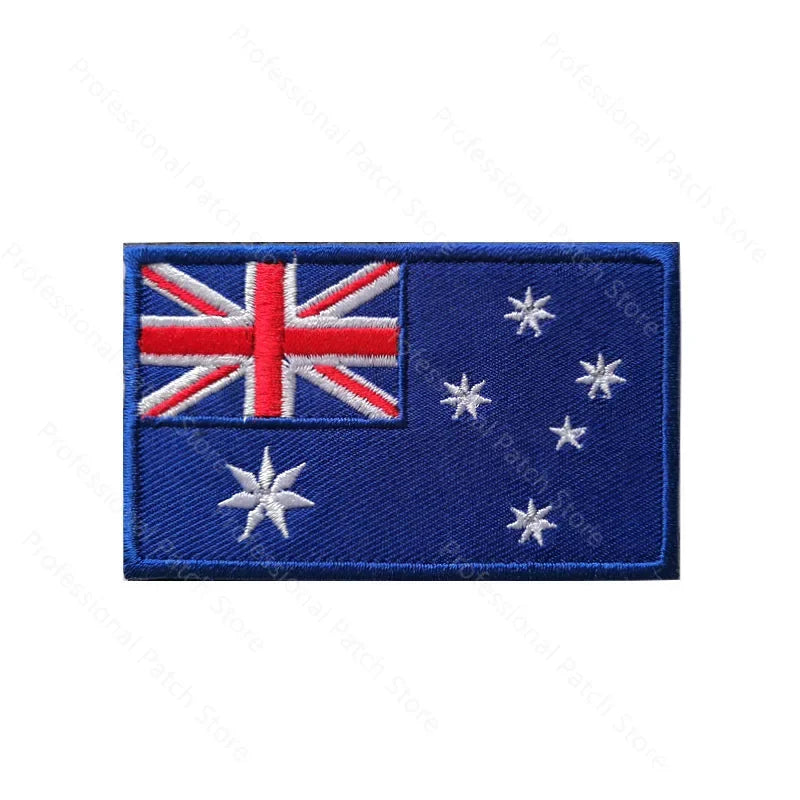 Parche de bandera de Australia con Velcro, ideal para personalizar prendas y accesorios. Parches de banderas con velcro.