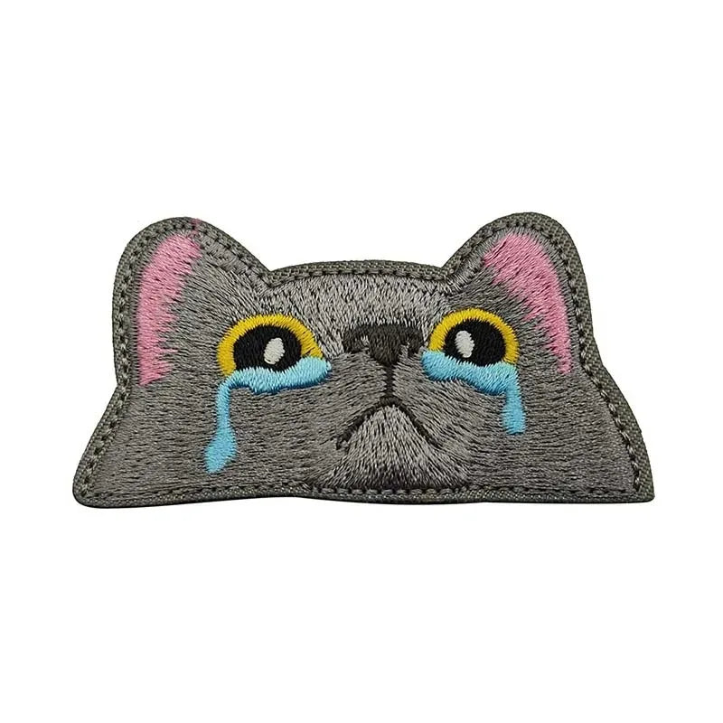 Parche Bordado de Gato con Velcro