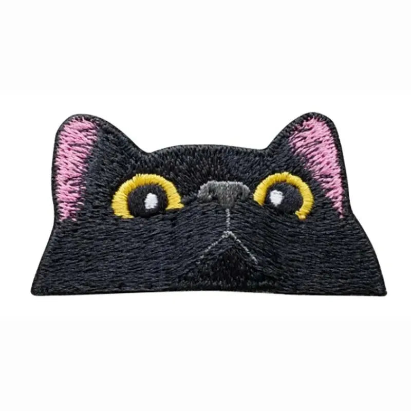 Parche Bordado de Gato con Velcro