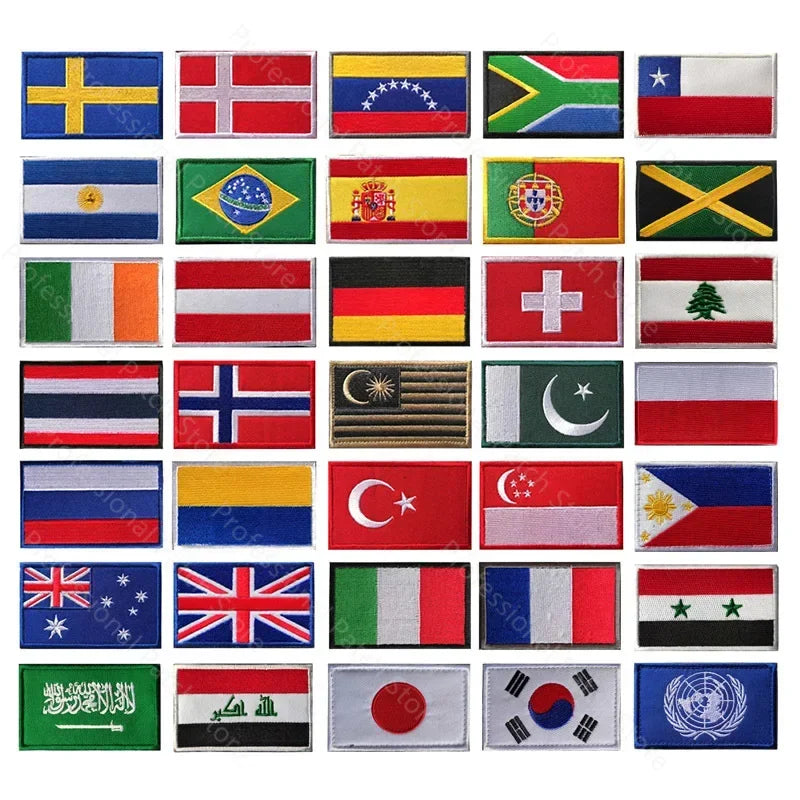 Parches de Banderas con Velcro