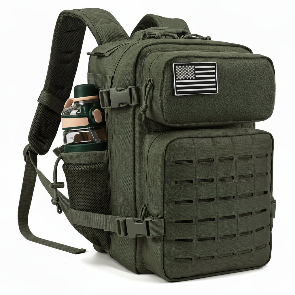 Mochila Táctica 25L – Ligera con Porta Botella para campo y  Outdoor