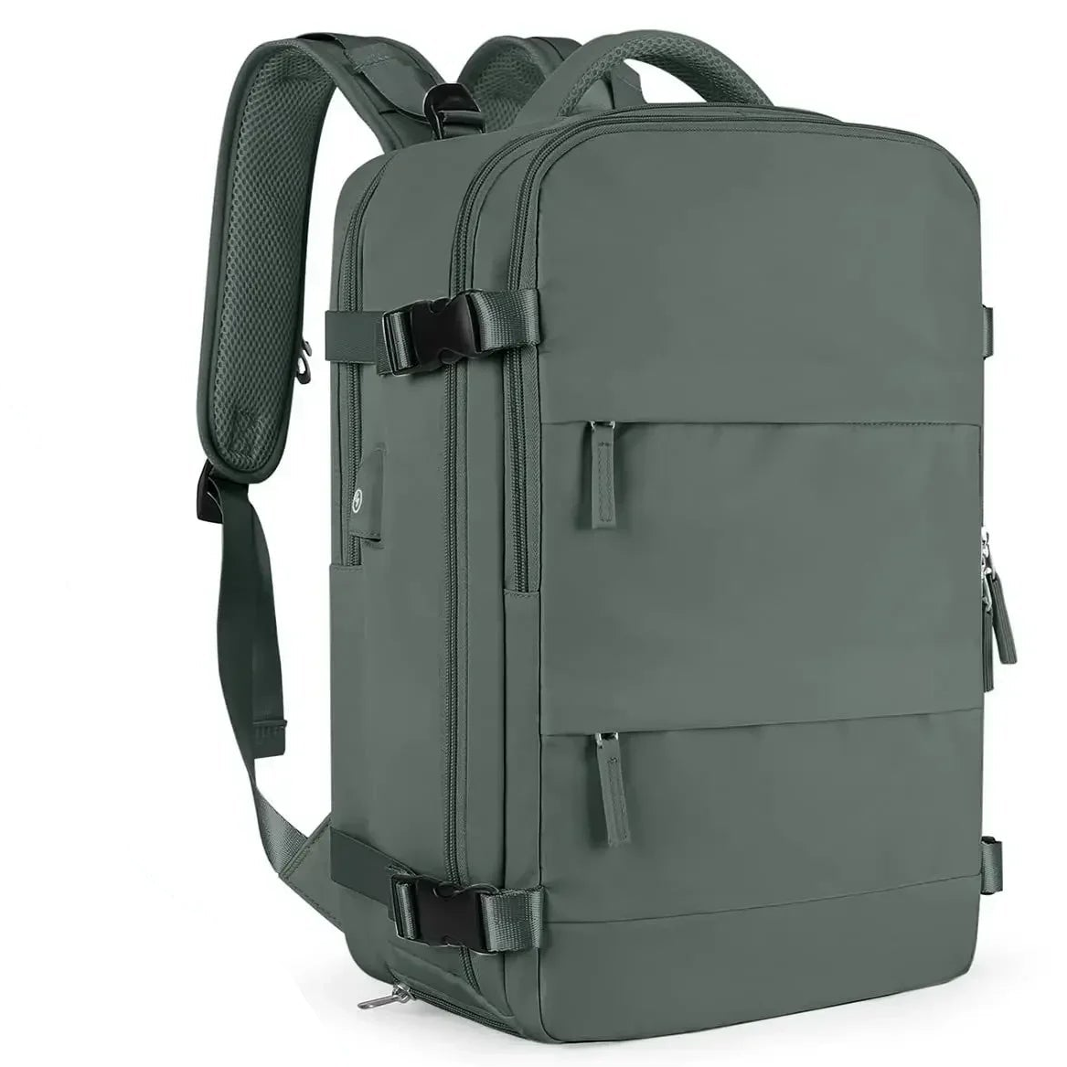 Mochila de viaje grande para hombre, aprobada para avión, impermeable y con compartimento para portátil y sistema antirrobo